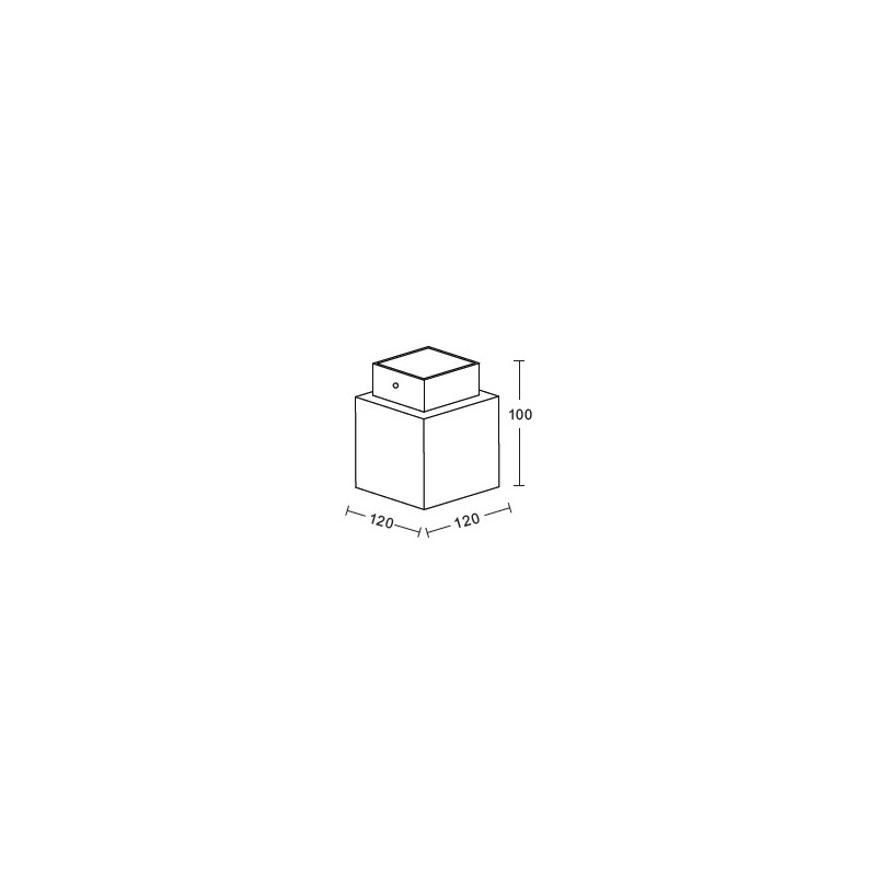 InLight Πλαφονιέρα οροφής γκρι από travertine marble 1XE27 D:12cm (42047)
