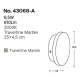 InLight Επιτοίχιο φωτιστικό γκρι από travertine marble LED 6.5W D:25cm (43068-A)