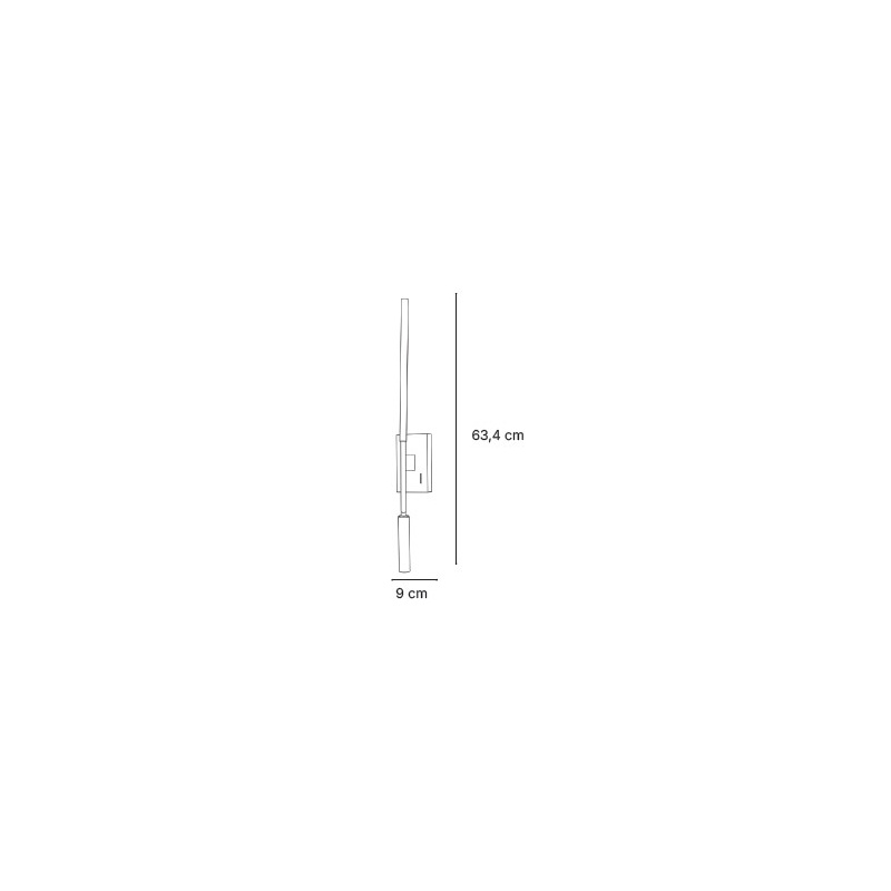Inlight Επιτοίχιο φωτιστικό LED 3W & 6W 3000K από μαύρο μέταλλο (43079)