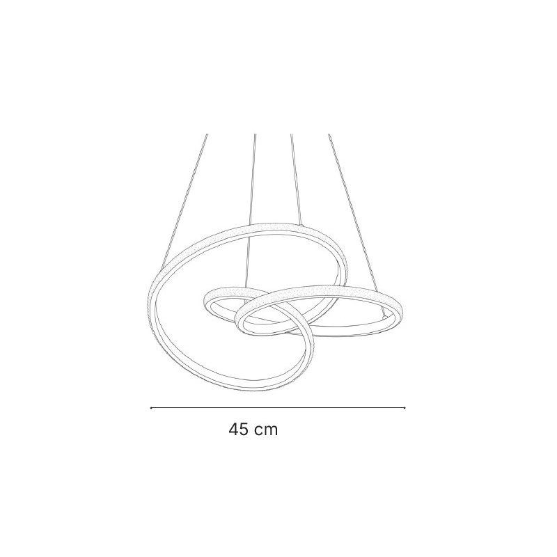 Inlight Κρεμαστό φωτιστικό LED 40W 3CCT (by switch on base) σε χρυσή απόχρωση D:45cm (6092-B-Golden)