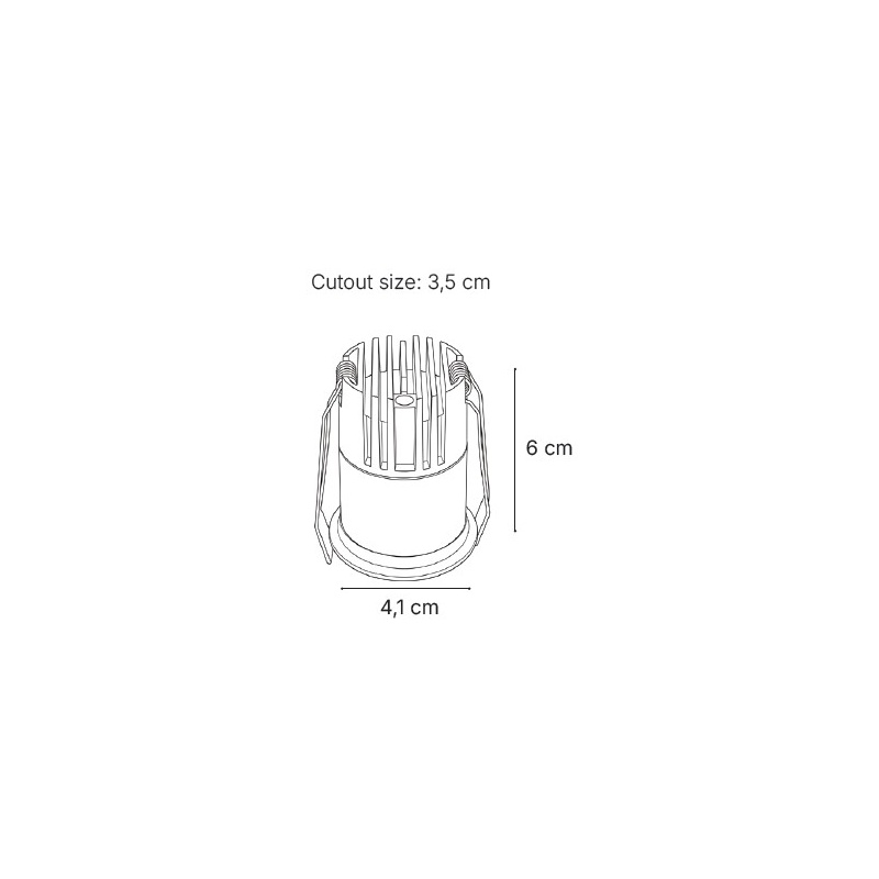 Inlight Downlight σποτ 5W 3CCT σε λευκή απόχρωση D: 4.1x6cm (X00360W)