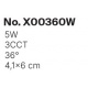 Inlight Downlight σποτ 5W 3CCT σε λευκή απόχρωση D: 4.1x6cm (X00360W)