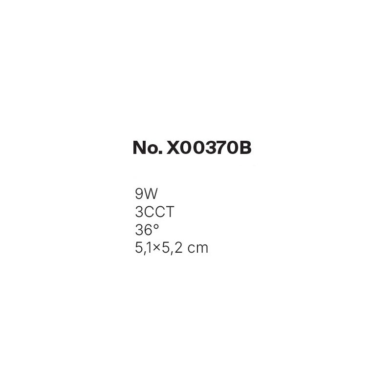 Inlight Downlight σποτ 9W 3CCT σε μαύρη απόχρωση D: 5,1x5,2cm (X00370B)