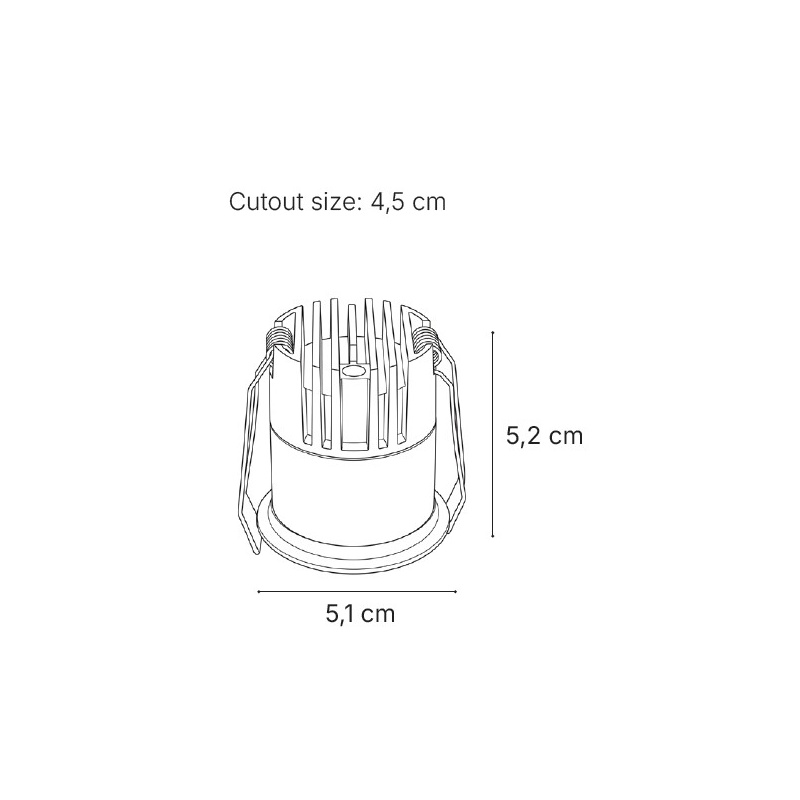 Inlight Downlight σποτ 9W 3CCT σε λευκή απόχρωση D: 5.1x5.2cm (X00370W)