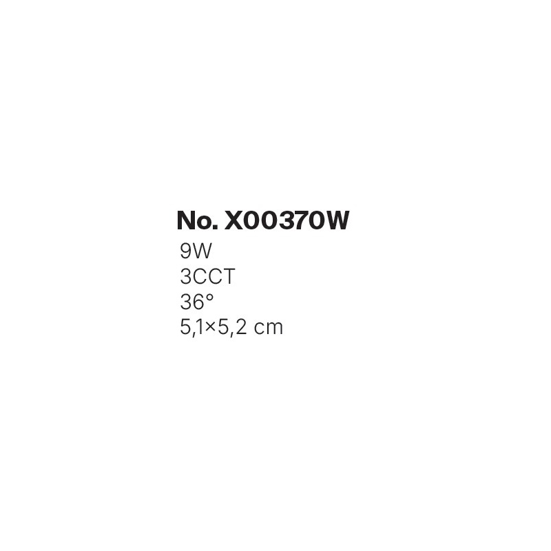 Inlight Downlight σποτ 9W 3CCT σε λευκή απόχρωση D: 5.1x5.2cm (X00370W)