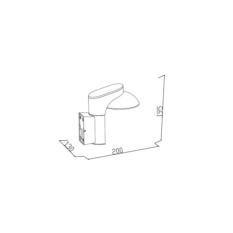 it-Lighting Wabash LED 7W 3CCT Outdoor Wall Lamp Black D:13cm (80208310)