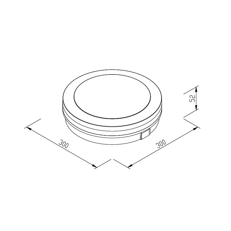 it-Lighting Klamath LED 36W 3CCT Outdoor Ceiling Light Anthracite D:30cmx5,2cm (80301140)