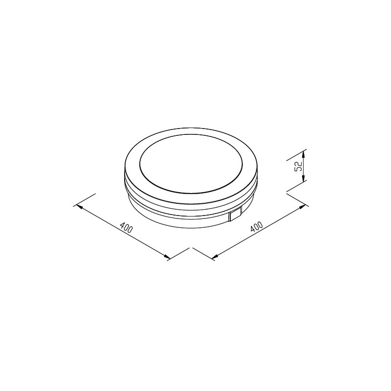 it-Lighting Klamath mega LED 48W 3CCT Outdoor Ceiling Light Anthracite D:40cmx5,2cm (80301240)