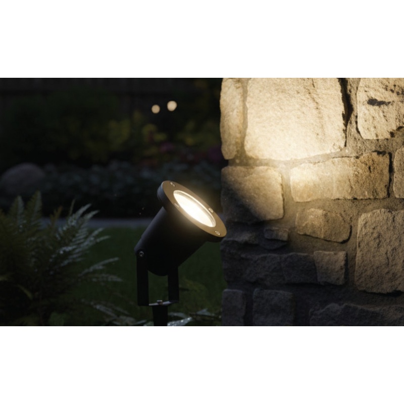 it-Lighting Mercury 1xGU10 Outdoor Spike Light Black D:9,5cm (80600514)