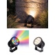 it-Lighting Crest range LED 12W RGB CCT Outdoor Wall Lamp Black D:8.5 x 12cm (80700515)