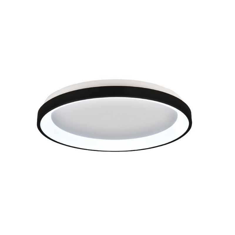 Inlight Πλαφονιέρα οροφής LED 28W 3CCT από μαύρο μέταλλο και ακρυλικό D:40x5cm (42044-C-Black)