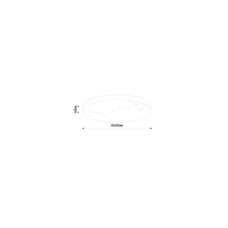 Inlight Φωτιστικό οροφής, LED 48W Alabaster & ritine, 5280 lm, 3CCT (by switch on base) D:60x6cm (42053-B)