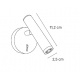 Inlight Φωτιστικό Τοίχου LED 3W, 3000K, Λευκό D:2,5x11,2cm (43078-White)