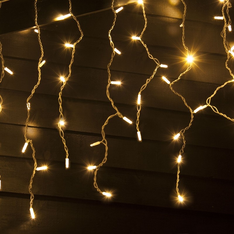 144 LED Λαμπάκια Βροχή Λευκό Καουτσούκ Θερμό ΕΠΕΚΤ(max 20) Σταθερά IP65 300x60ΕΚ 1.5M ΚΑΛ. ΤΡΟΦΟΔ. (X081441414)