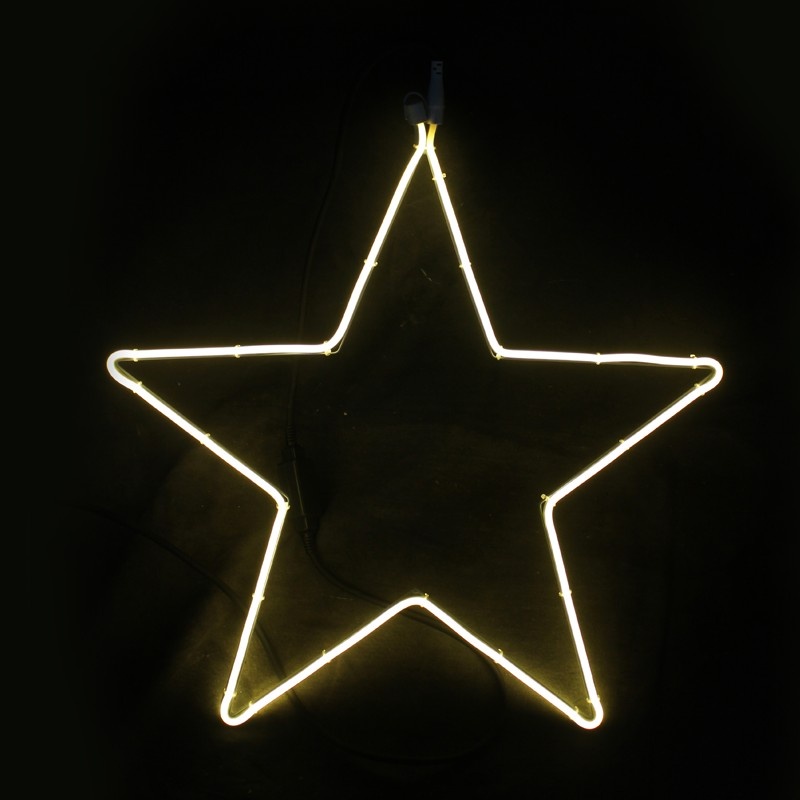 Αστέρι 200 LED NEON Φωτοσωλήνα 2m SMD Θερμό Λευκό Σταθερό με 1.5m Καλώδιο IP44 580x540mm (X082001415)