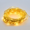 Λαμπάκια 200 LED 6W σε Σειρά Θερμό Λευκό με Αντάπτορα 3VDC & 8 Προγράμματα ΧΡΥΣΟ Καλώδιο Χαλκού 3m IP44 200mm (X01200132)