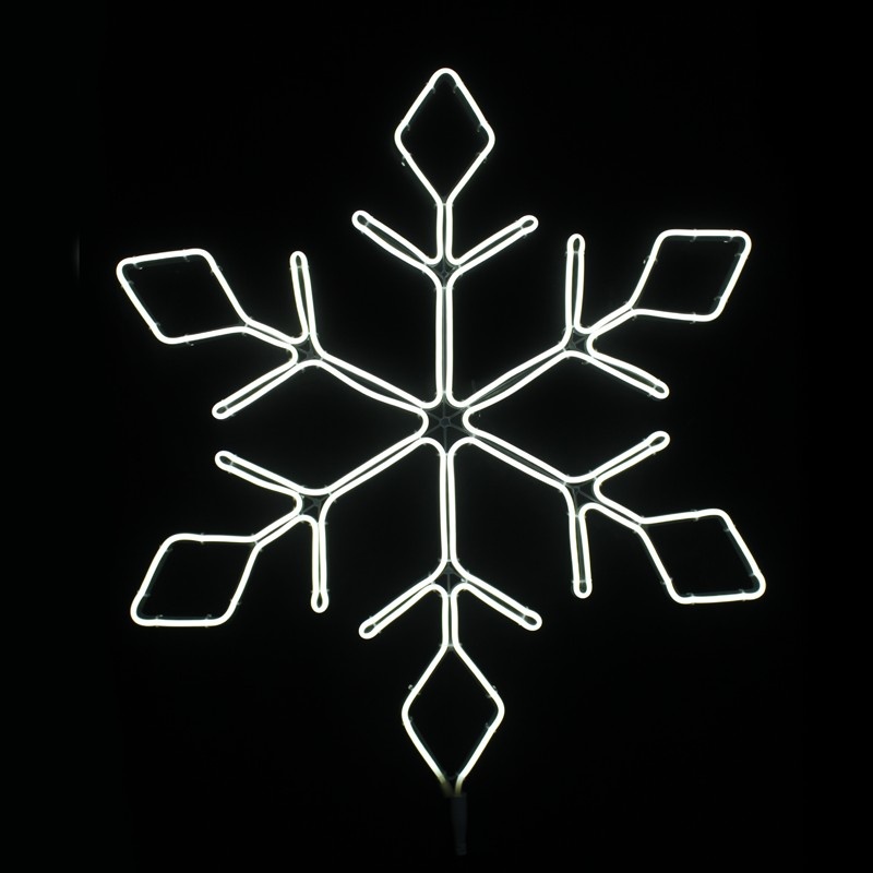 Χιονονιφάδα 600 LED NEON Φωτοσωλήνα 6m SMD Θερμό Λευκό Σταθερό με 1.5m Καλώδιο IP44 660x570mm (X0860014111)