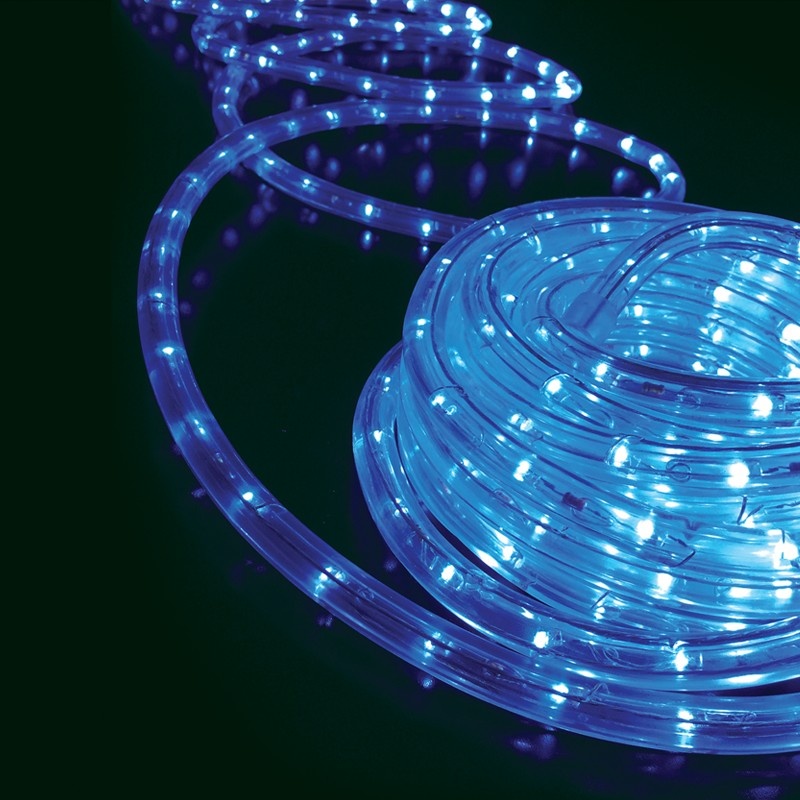 Φωτοσωλήνας Δικάναλος LED Μπλε 36L/m 50m κοπή ανά 2m IP44 & 3 Set Εξαρτήματα (X0818622)