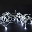 Λαμπάκια 100 LED σε Σειρά Ψυχρό Λευκό Καουτσούκ Αντάπτορα 31VDC με Δυνατότητα Επέκτασης max 6 Set & Καλώδιο Διάφανο 5m IP44 50mm