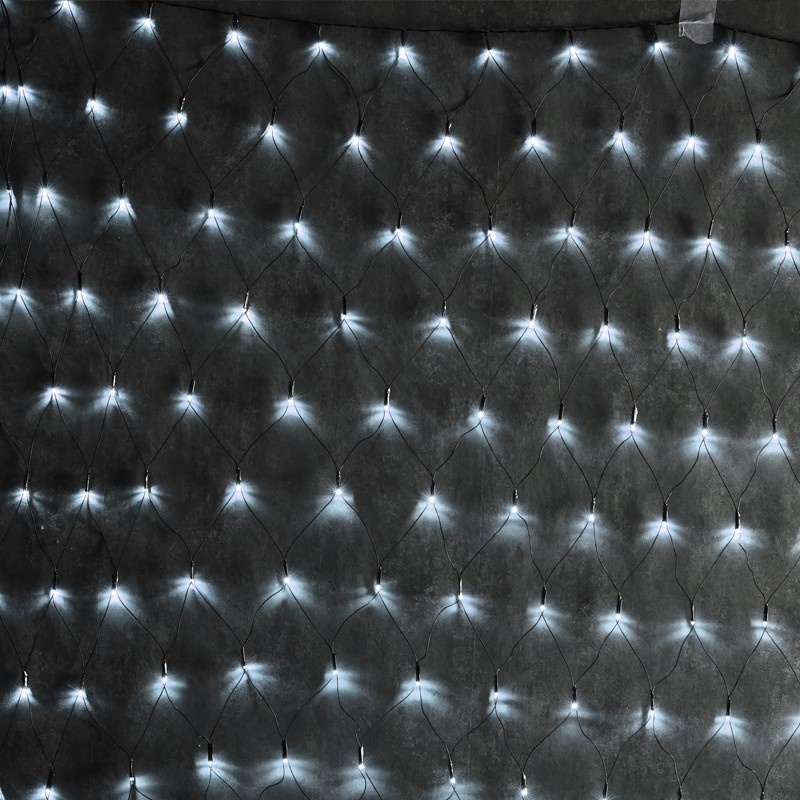 Λαμπάκια ΔΙΧΤΥ 240 LED FLASH Ψυχρό Λευκό Πράσινο Καλώδιο με Αντάπτορα 31VDC IP44 2000x1500mm (X08240214)