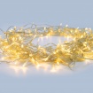 Λαμπάκια 50 LED σε Σειρά Θερμό Λευκό Σταθερό Καουτσούκ με μπαταρίες 2xΑΑ & Καλώδιο Διάφανο 300mm IP20 4900mm (X0650112)