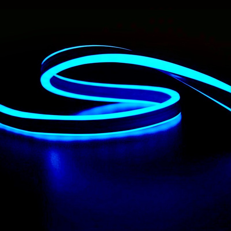 Φωτοσωλήνας ΝΕΟΝ 100LED/M Μπλε ΣΤΑΘEΡΟ ΔΙΠΛΗ ΠΛΕΥΡΑ 50m IP44 1.5m Καλώδιο 3 Set ΦΙΣ ΣΥΝΔΕΣΜΟΙ & ΤΑΠΕΣ (X08546412)