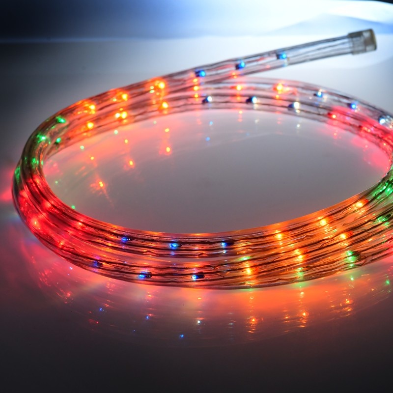 Φωτοσωλήνας Δικάναλος LED ΠΟΛΥΧΡΟΜΟΣ 36L/m 50m κοπή ανά 2m IP44 & 3 Set Εξαρτήματα (X0818322)