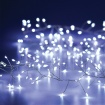 300 LED Λαμπάκια σε Σειρά 6W Ψυχρό Λευκό Καουτσούκ ανά 3mm Αντάπτορα 31VDC με 8 Προγράμματα & Καλώδιο Ασημί Χαλκού IP44 3mm (X063002277)
