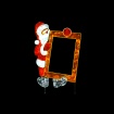 LED SANTA HOLDING PHOTO FRAME FLOOR MOTIF 1500 WW, WHITE&RED STEADY LED 48m ROPE LIGHTS 1,5m CABLE IP65 2770x2000x50mm (XSANTAFRAME)