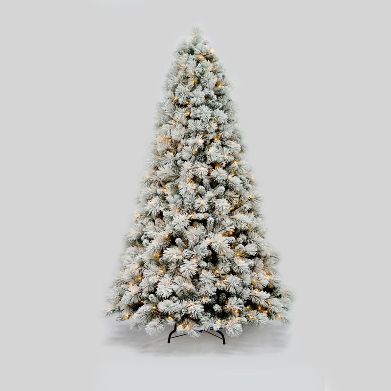 XMAS Δέντρο PVC Πράσινο με ΧΙΟΝΙ HARD NEEDLE PRE-LIT 6W 340LED WW IP44 220-240V ΑΝΤΑΠΤ. 1.5M (XPRELITTR180SN)