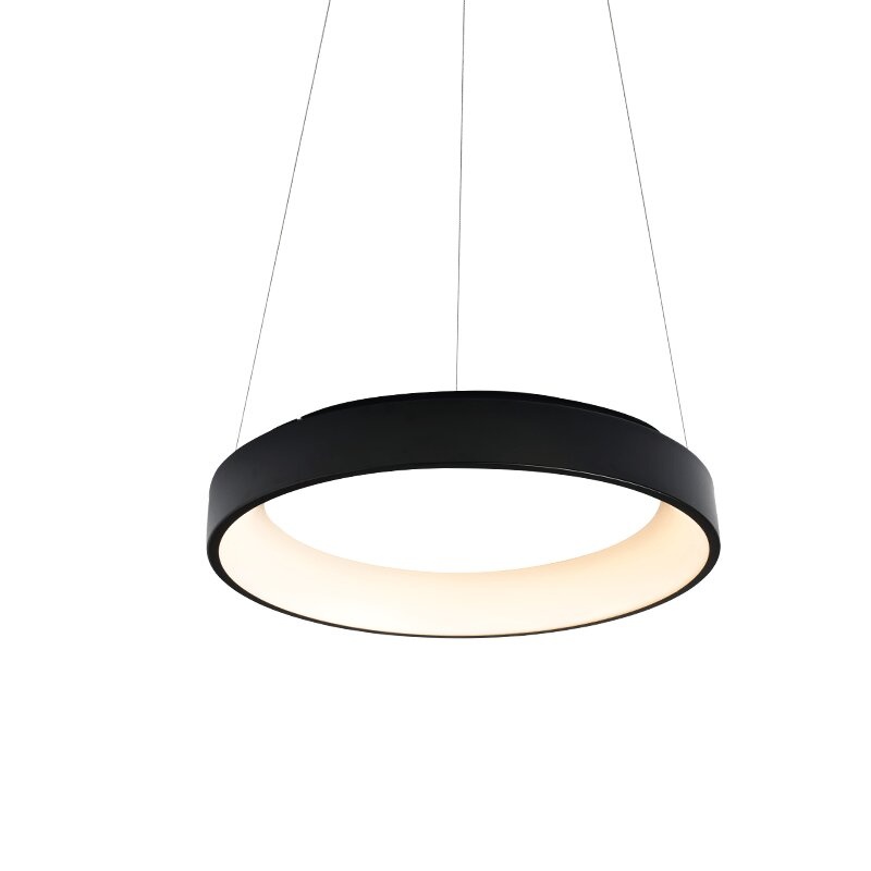 Aca Κρεμαστό Φωτιστικό Led 73W CCT 5450lm Μαύρο Μεταλλικό D78XH120cm APOLLO (BR81LEDP78BKCCT)