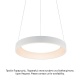 Aca Κρεμαστό Φωτιστικό Led 48W DImmER CCT 5350lm Λευκό Μεταλλικό D60XH120cm APOLLO (BR81LEDP60WHCCTD) [ΠΑΡΑΓΩΓΗΣ]