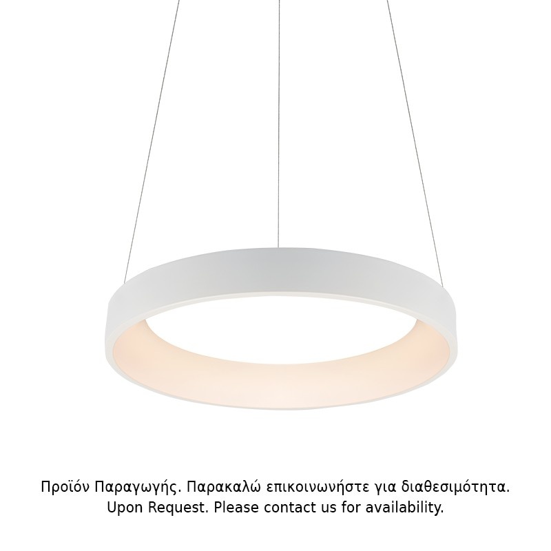 Aca Κρεμαστό Φωτιστικό Led 48W DImmER CCT 5350lm Λευκό Μεταλλικό D60XH120cm APOLLO (BR81LEDP60WHCCTD) [ΠΑΡΑΓΩΓΗΣ]