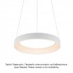 Aca Κρεμαστό Φωτιστικό Led 48W DImmER CCT 5350lm Λευκό Μεταλλικό D60XH120cm APOLLO (BR81LEDP60WHCCTD) [ΠΑΡΑΓΩΓΗΣ]