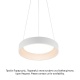 Aca Κρεμαστό Φωτιστικό Led 36W DImmER CCT 3670lm Λευκό Μεταλλικό D45XH120cm APOLLO (BR81LEDP45WHCCTD) [ΠΑΡΑΓΩΓΗΣ]
