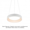 Aca Κρεμαστό Φωτιστικό Led 36W DImmER CCT 3670lm Λευκό Μεταλλικό D45XH120cm APOLLO (BR81LEDP45WHCCTD) [ΠΑΡΑΓΩΓΗΣ]