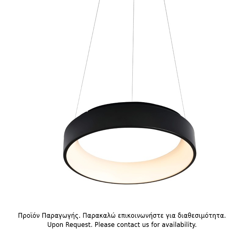 Aca Κρεμαστό Φωτιστικό Led 48W DImmER CCT 5350lm Μαύρο Μεταλλικό D60XH120cm APOLLO (BR81LEDP60BKCCTD) [ΠΑΡΑΓΩΓΗΣ]