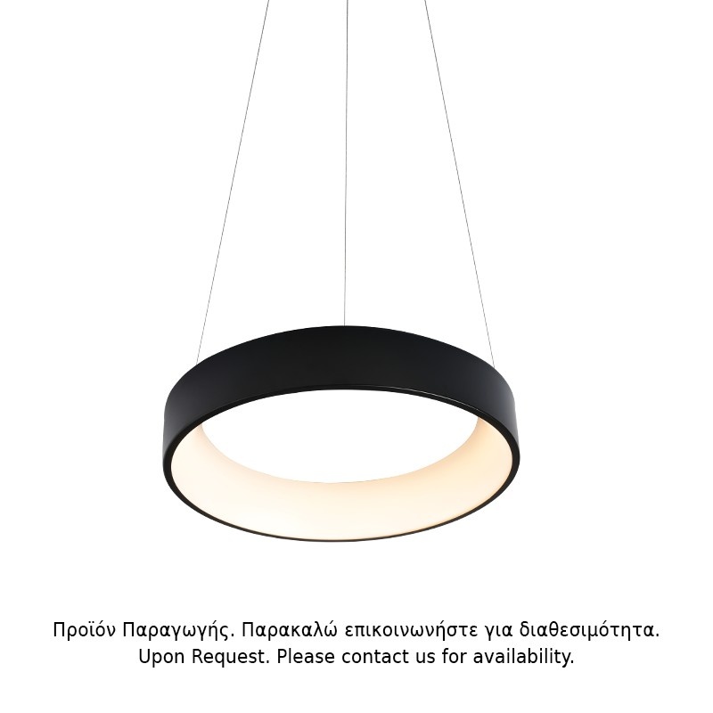 Aca Κρεμαστό Φωτιστικό Led 36W DImmER CCT 3670lm Μαύρο Μεταλλικό D45XH120cm APOLLO (BR81LEDP45BKCCTD) [ΠΑΡΑΓΩΓΗΣ]