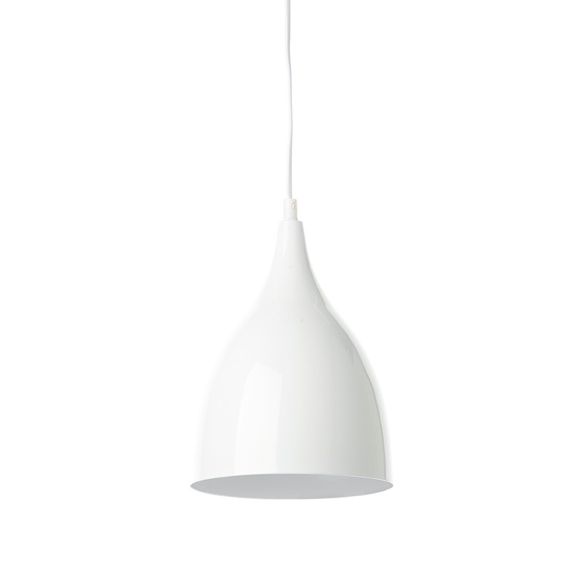 Aca ΜΕΤΑΛΛΙΚΗ Καμπάνα 1ΧΕ27 ΛΕΥΚΗ Φ17χΗ23cm ROXANNE (KS174317WH)