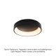 Aca Apollo Φωτιστικό Οροφής Led 36W Dimmer CCT 3670lm Μαύρο Μεταλλικό D45XH14cm (BR81LEDC45BKCCTD) [ΠΑΡΑΓΩΓΗΣ]