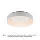 Aca Οροφής Φωτιστικό Led 48W DImmER CCT 5350lm Λευκό Μεταλλικό D60XH14cm APOLLO (BR81LEDC60WHCCTD) [ΠΑΡΑΓΩΓΗΣ]