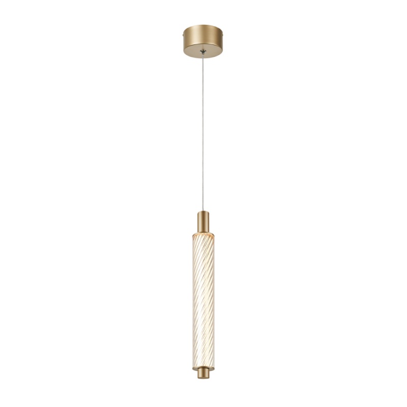 Aca MYSTIQUE-Φωτιστικό Κρεμαστό Χρυσό ΑλουμίνιοΥ Led SMD 11W CCT 660lm IP20 45X45X1500mm (CNP11GCCT)