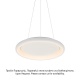 Aca Κρεμαστό Φωτιστικό Led 36W DImmER CCT 3470lm Λευκό Μεταλλικό D41XH120cm DIANA (BR71LEDP41WHCCTD) [ΠΑΡΑΓΩΓΗΣ]