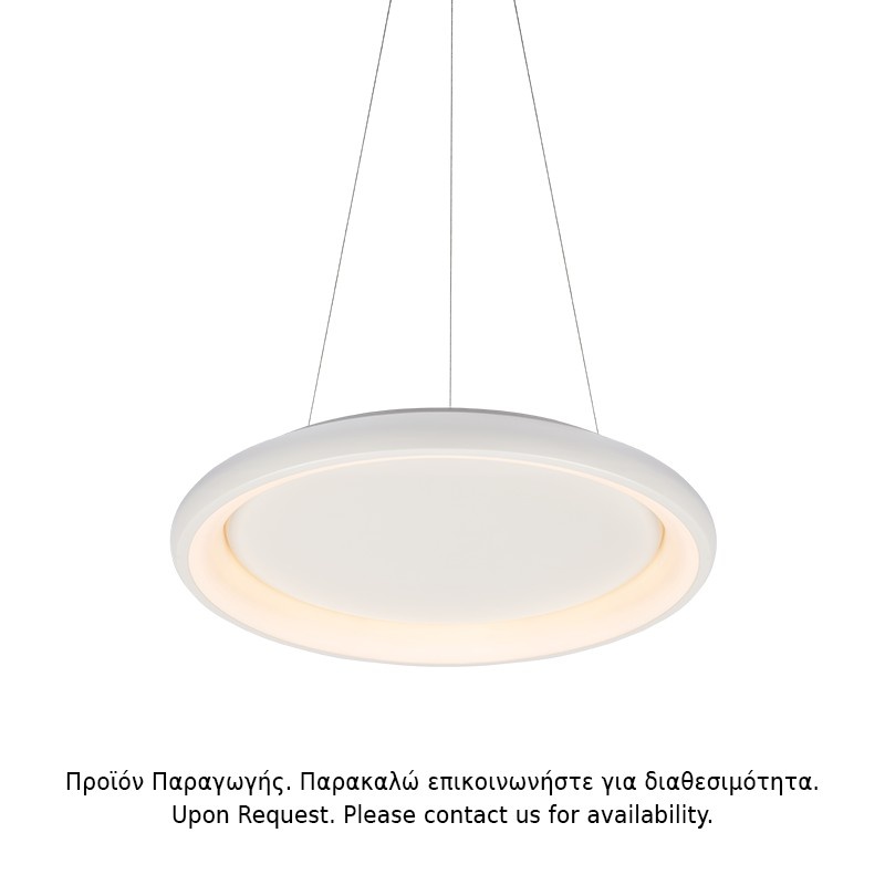 Aca Κρεμαστό Φωτιστικό Led 36W DImmER CCT 3470lm Λευκό Μεταλλικό D41XH120cm DIANA (BR71LEDP41WHCCTD) [ΠΑΡΑΓΩΓΗΣ]
