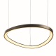 Aca HARMONY-Φωτιστικό Κρεμαστό Μαύρο ΜΑΤ ΑλουμίνιοΥ Led SMD 44W CCT 4670lm IP20 Φ600Χ1200ΜΜ (BR97LEDP60BKCCT)