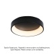Aca Οροφής Φωτιστικό Led 48W DImmER CCT 5350lm Μαύρο Μεταλλικό D60XH14cm APOLLO (BR81LEDC60BKCCTD) [ΠΑΡΑΓΩΓΗΣ]