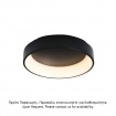 Aca Οροφής Φωτιστικό Led 48W DImmER CCT 5350lm Μαύρο Μεταλλικό D60XH14cm APOLLO (BR81LEDC60BKCCTD) [ΠΑΡΑΓΩΓΗΣ]