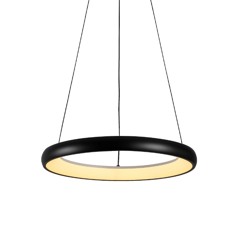 Aca HARMONY-Φωτιστικό Κρεμαστό Μαύρο ΑλουμίνιοΥ Led SMD 32W CCT 2500lm IP20 Φ600X1000mm (HM23LEDP60BKCCT)