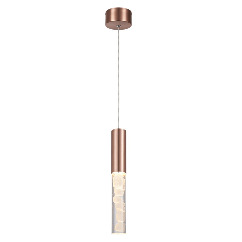 Aca OASIS-Φωτιστικό Κρεμαστό ΧΑΛΚΙΝΟ ΑλουμίνιοΥ Led COB 7W CCT 350lm IP20 50X50X1500mm (CNP7PBRCCT)