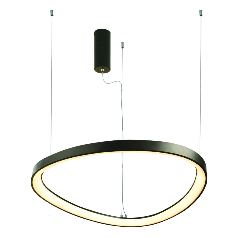 Aca HARMONY-Φωτιστικό Κρεμαστό Μαύρο ΜΑΤ ΑλουμίνιοΥ Led SMD 73W CCT 5800lm IP20 Φ800Χ1200ΜΜ (BR97LEDP80BKCCT)